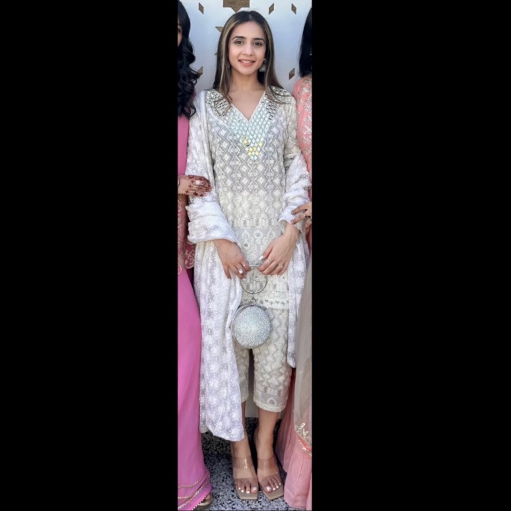 Indian suit in off white shade